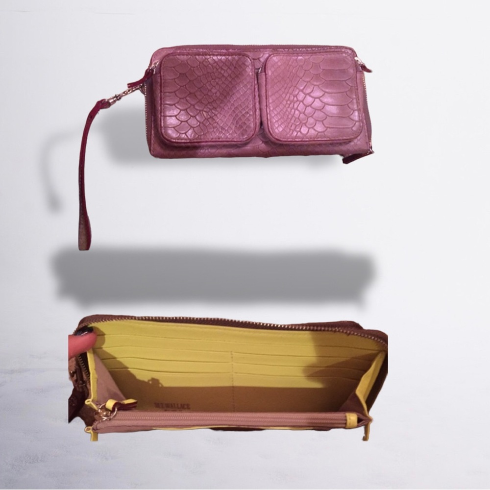 MZ Wallace brown snake wallet